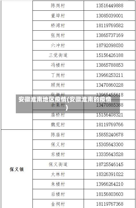 安徽淮南地区疫情(安徽淮南的疫情)