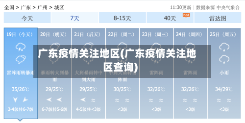 广东疫情关注地区(广东疫情关注地区查询)